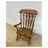 Modern Oak Rocking Armchair