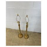 Pair of Buffet Guilt Table Lamps