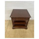 Stanley One Drawer End Table w/ Lower shelves.