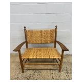 Woven Seat Vintage Bench