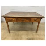 Antique 3 Drawer Sheraton Farm Table