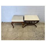 2 Upholstered Vanity Benches