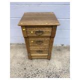 Vintage Oak 3 Drawer Chest of Drawers