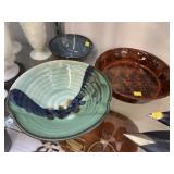 Decorative Pottery with Redware Bowl