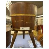 Wood Barrel Form Planter