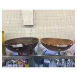 (2) Turned Wood Bowls