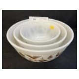 Pyrex Early American Pattern Nesting Bowl Set