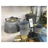 Gray Agateware Pieces