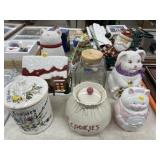 (9) Glass and Ceramic Cookie Jars