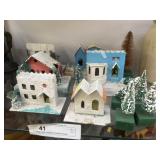Vintage Japan Cardboard Christmas Houses