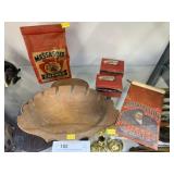 Vintage Coffee Bags with Wooden Wall Pocket