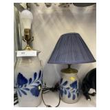 (2) Salt Glazed Table Lights