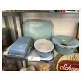 Blue Agateware Pieces