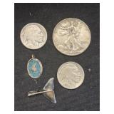 Silver Half Dollar, Buffalo Nickels, etc.
