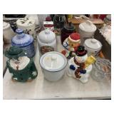 (12) Ceramic and Glass Cookie Canisters