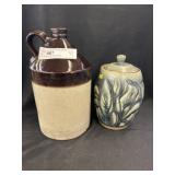Storage Jug with Pottery Canister