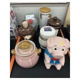 (7) Glass and Ceramic Cookie Jars