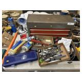 Craftsman Tool Box Top, Plumbing Parts, Table