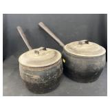 (2) Marietta (PA) Handled Pots