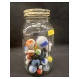 Agate Swirl and Glass Marbles