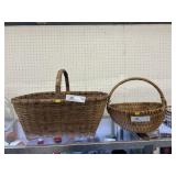 (2) Antique Woven Baskets