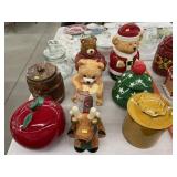 (9) Ceramic and Glass Cookie Jars