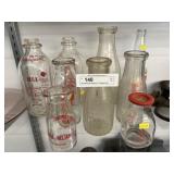 Milk Bottles with Manheim, PA Brewery Bottle