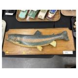 Wood Mounted Taxidermy Trout