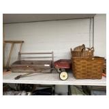 Wicker and Woven Baskets, Radio Flyer Wagon, etc.