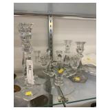 (6) Pattern Glass Candlesticks