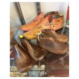 (4) Vtg. Wooden Shoe Molds