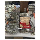 Assortment of Silver Plate Serving Plates