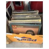 Box of Assorted Record Albums