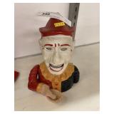 Contemporary Cast Metal Clown Bank
