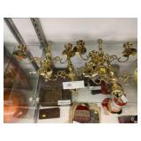(4) Brass Candle Sconces