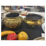 (2) Brass Planters