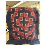 Contemporary Log Cabin Pattern Quilt