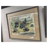 Framed Signed Watercolor