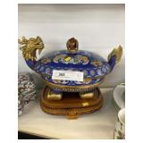 Cloisonne Censer Covered Dish