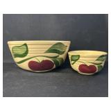 (2) Wattware Apple Pattern Bowls