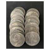 (16) Eisenhower $1 Coins