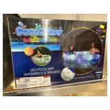 Illuminated Pool with Waterproof Speakers