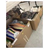 (3) Boxes of Blankets, Rugs, and Table Linens