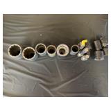 Assorted 1/2" Sockets w/ Snap-On 1/2" Extensions