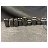 Assortment of Snap-On 3/4" Drive Impact Sockets