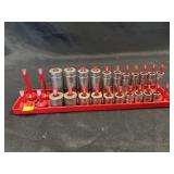 21pc Incomplete Snap-On Socket Set