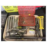 Assorted Chisels, Pry Bar & Driver Bits