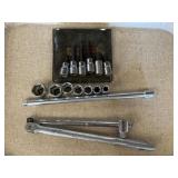 Assortment of Craftsman Sockets & Breaking Bar