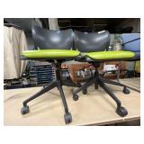 (2) Vinyl Upholstered Swivel Office Chairs