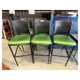(5) Vinyl Bar Height Chairs